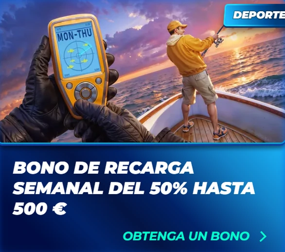 Bono de recarga semanal del 50% hasta 500€